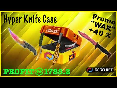 CSGO.NET promo code "WAR" +40% to your deposit // Open Hyper Knife Case // (mycsgo) / cs:go case