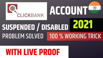 Clickbank account disabled problem solved india 2021 Hindi | After sign up