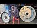 Sixty Years Old Wheel Rim of Tractor Restoration and Modification
