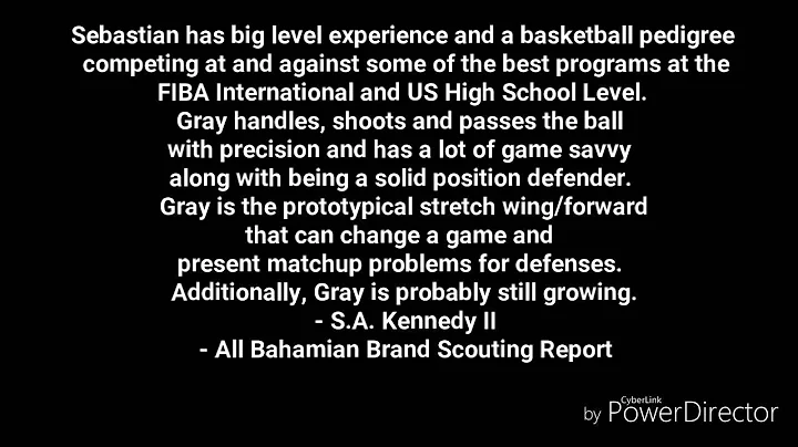 Athletico Bahamas Presents Sebastian Gray