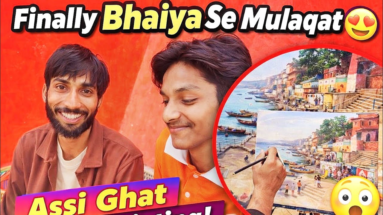 aasi ghat live painting vlog || New Vlog Live Painting
