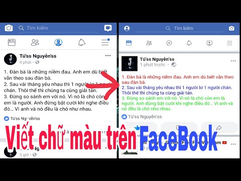 Video Hướng Dẫn viết chữa màu trên facebook cực kỳ đơn giản... - youtube