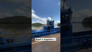 Brasil 🇧🇷 Argentina 🇦🇷 #balsa #brasil #argentina #divisa #fronteira #travessia #rio #riouruguai