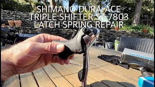 Shimano Dura-ace ST-7803 triple shifter DIY internal torsion spring repair