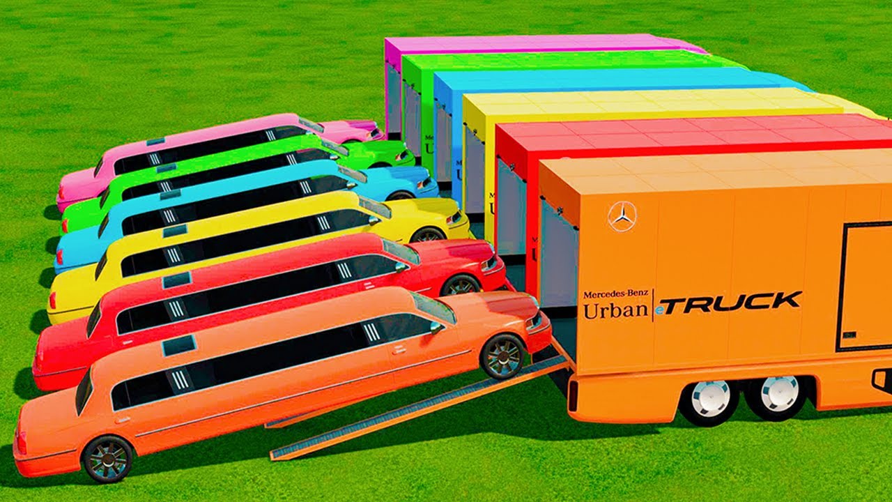 Longest LIMOUSINE Cars Transport with Urban TRUCK In Fs22 | Farming Simulator 22 |