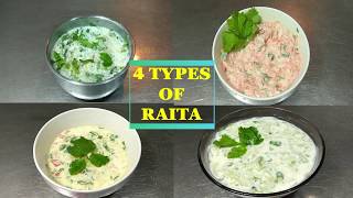 4 Easy & Quick Raita Recipes | Raita Recipe for Biryani &Pulav | Arusuvai Adisil