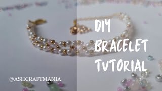 DIY easy bracelet tutorial #trending #diy #fashion #viral #diyjewelry #bracelet #video #youtubevideo