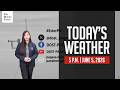 Today's Weather, 5 P.M. | June 5, 2026