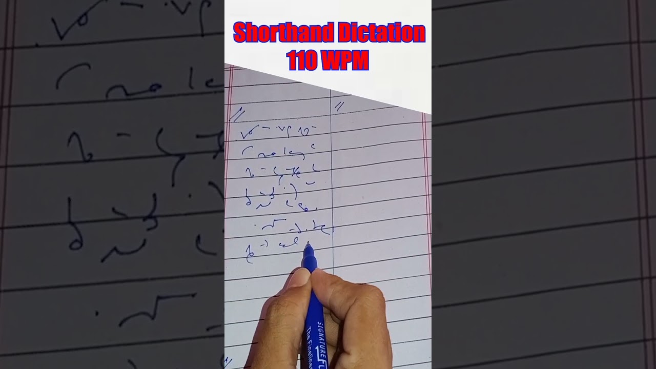 shorthand dictation 110 wpm