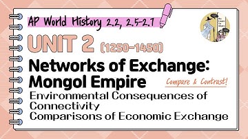 [AP World History] Unit 2 Mongol Empire Networks of Exchange (1250-1450) 10min REVIEW | 2.2 2.5-2.7