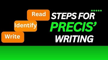 Steps for Writing Precis