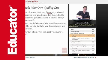 "Tips to Improve Your Spelling" | Advanced English Grammar with Educator.com