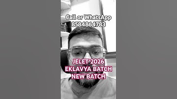 JELET 2026 New Batch Eklavya | New Batch
