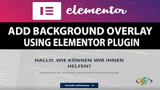 How to add Background Overlay in Elementor