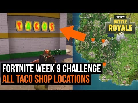 Vídeo: Locais Da Fortnite Taco Shop - Visite Diferentes Taco Shops Em Uma única Partida Explicada