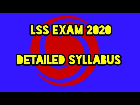 Lss Lssexam2020 Lss Examination 2020 Detailed Syllabus Youtube