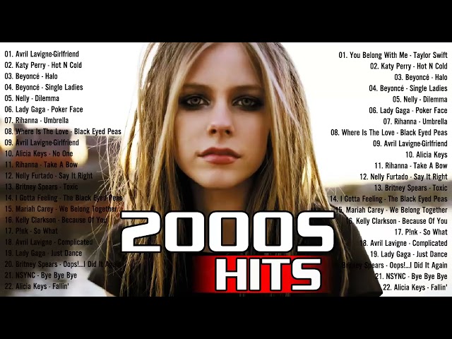 hit songs of 2000s ᴴᴰ -  Rihanna, Eminem, Katy Perry, Nelly, Avril Lavigne, Lady Gaga class=
