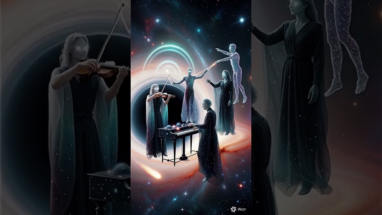 A cosmic orchestra performing symphonies inside a black hole 