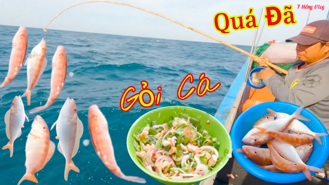 LƯỚI XÙ 7_Ở Lại Điểm Nóng,Thả Câu Tay_Làm Món Gỏi Cá Đổng Ăn Tại Ghe,NGON Hết Sảy