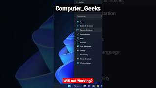 Wifi not showing on Windows 11 best Solution 🔥 #shorts