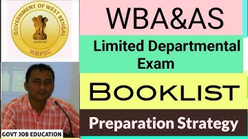 Limited Departmental Exam WBA&AS Booklist & Preparation Strategy ⬇️ WB Audit and Accounts Service