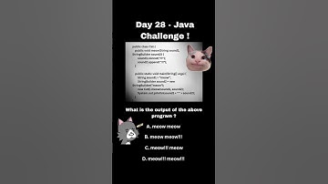 Day 28- Challenge your Java Skills!!! Comment now #java