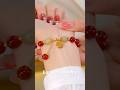 Red Bracelet Design❤️ | Cute & Elegant Handmade Jewelry |Diy Bracelet💕#smallbusiness #bracelet #red