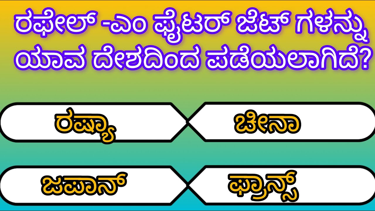 How good is your general knowledge? Gk quiz in kannada