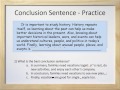 Understanding Conclusion Sentences