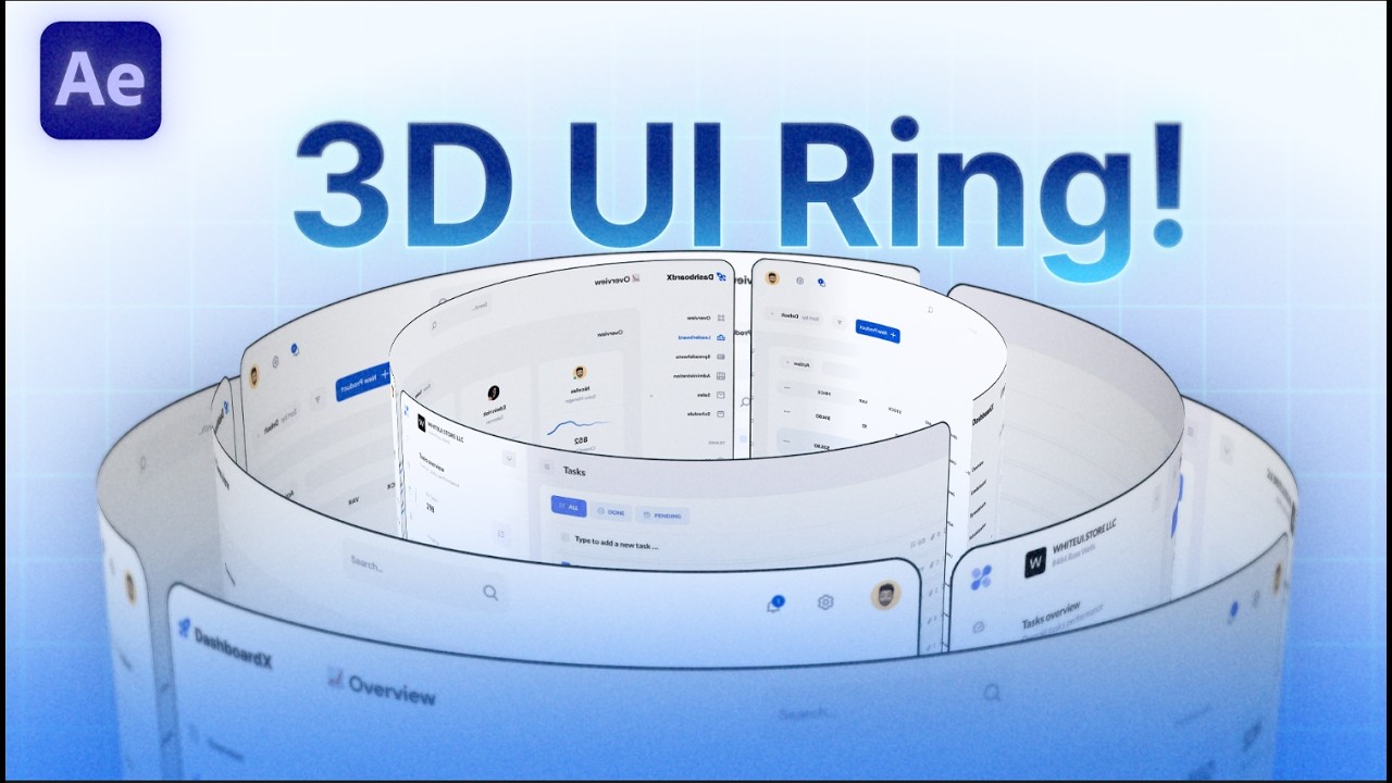 Smooth 3D UI Ring Animation | After Effects Tutorial - YouTube