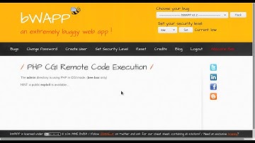 bWAPP PHP CGI Remote Code Execution
