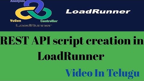 How to create a REST API script in LoadRunner using web rest API