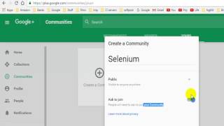 How to create a community in Google plus