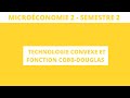 Technologie convexe et fonction cobbdouglas  microconomie s2
