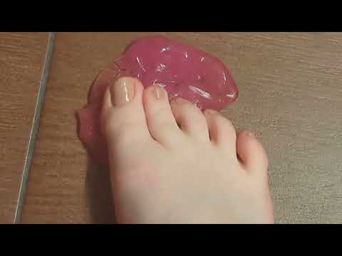 ASMR Feet Playing With Pink Slime!