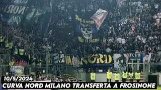 CURVA NORD MILANO TRANSFERTA A FROSINONE || Frosinone vs Inter Milan 10/5/2024