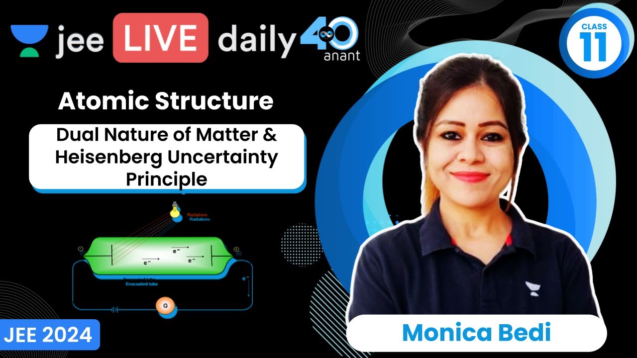 Atomic Structure L8 | Dual Nature of Matter | #jee2024 #jee2025 #jeechemistry #monicabedi