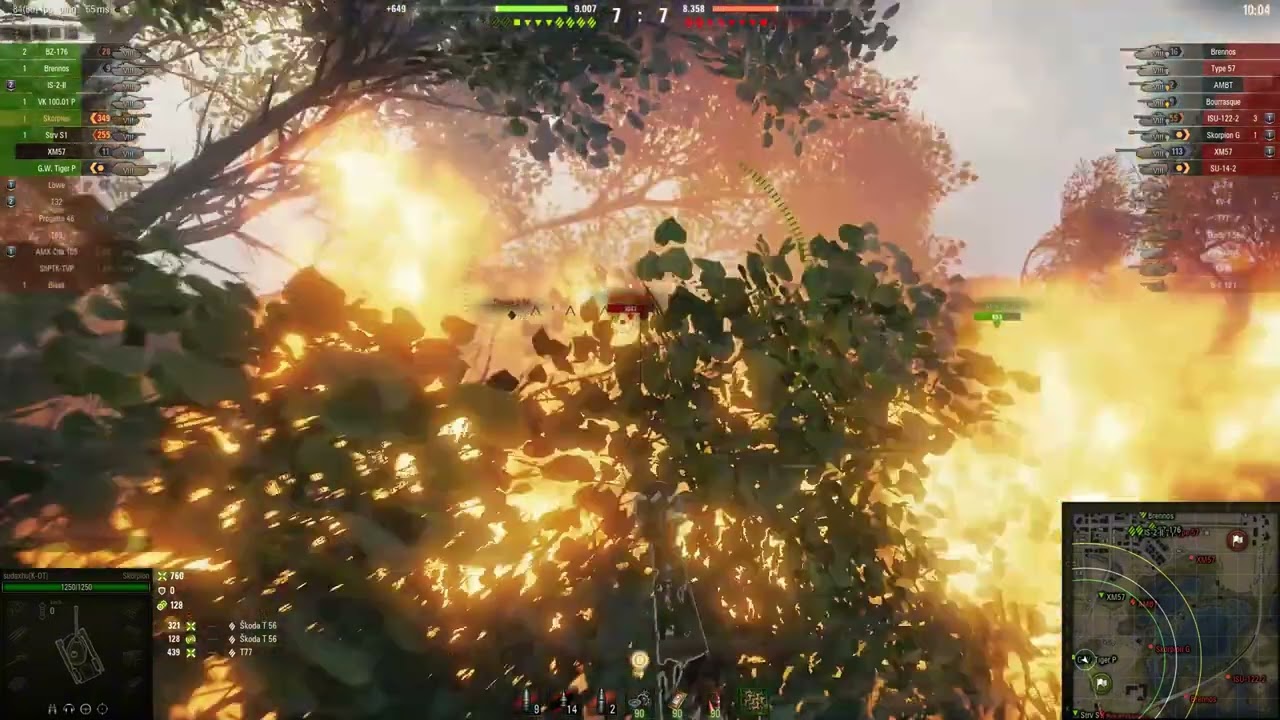 World of Tanks Rheinmetall Skorpion 4 kills 4.6k damage Ace Tanker, High Caliber and Victory...