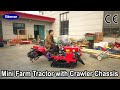 Multifunction New Mini Farm Tractor with Crawler Chassis