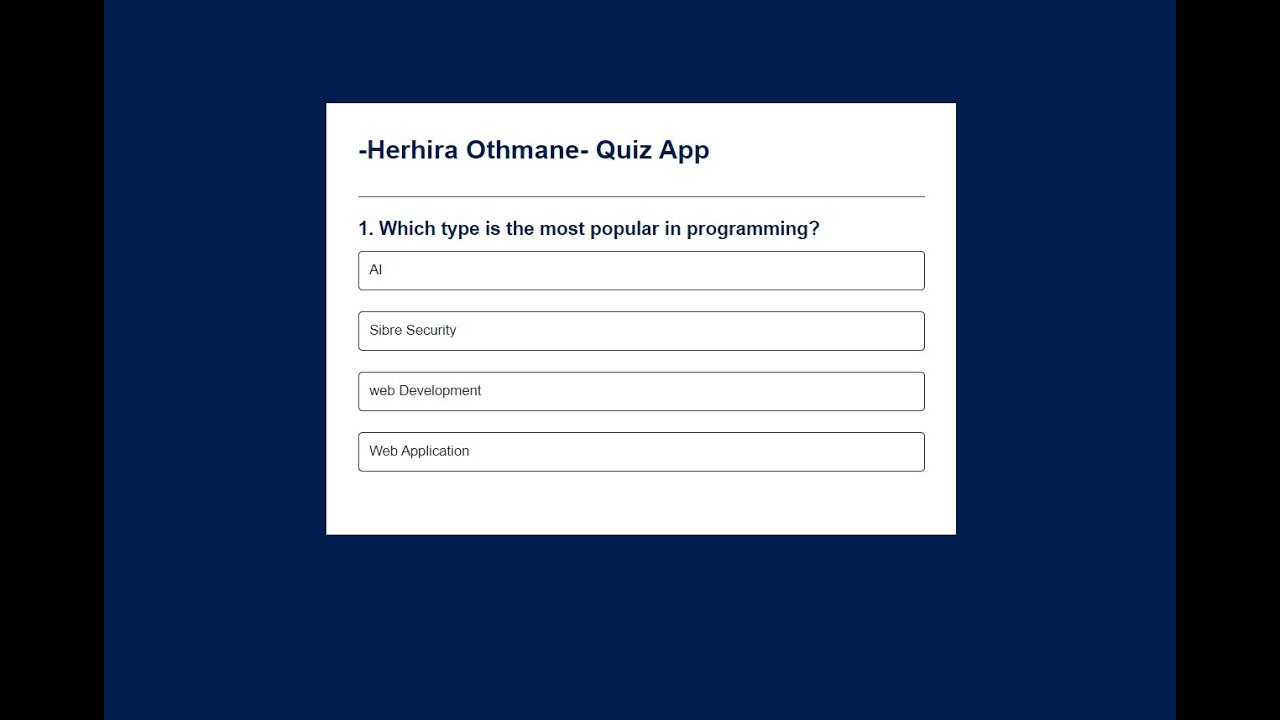 How to Make a Quiz App Using HTML CSS JS - YouTube