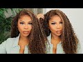 Perfect Pre-colored Blonde Highlights Curly Wig + Easy Install ft Beauty Forever Hair