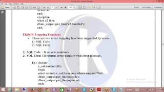 PLSQL Class   11 How to Work with RAISE APPLICATION ERROR in PLSQL   YouTube