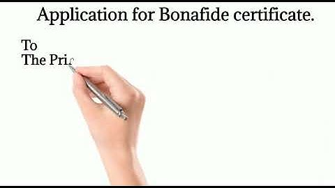 application for bonafide certificate/bonafide certificate for e-kalyan scholarship