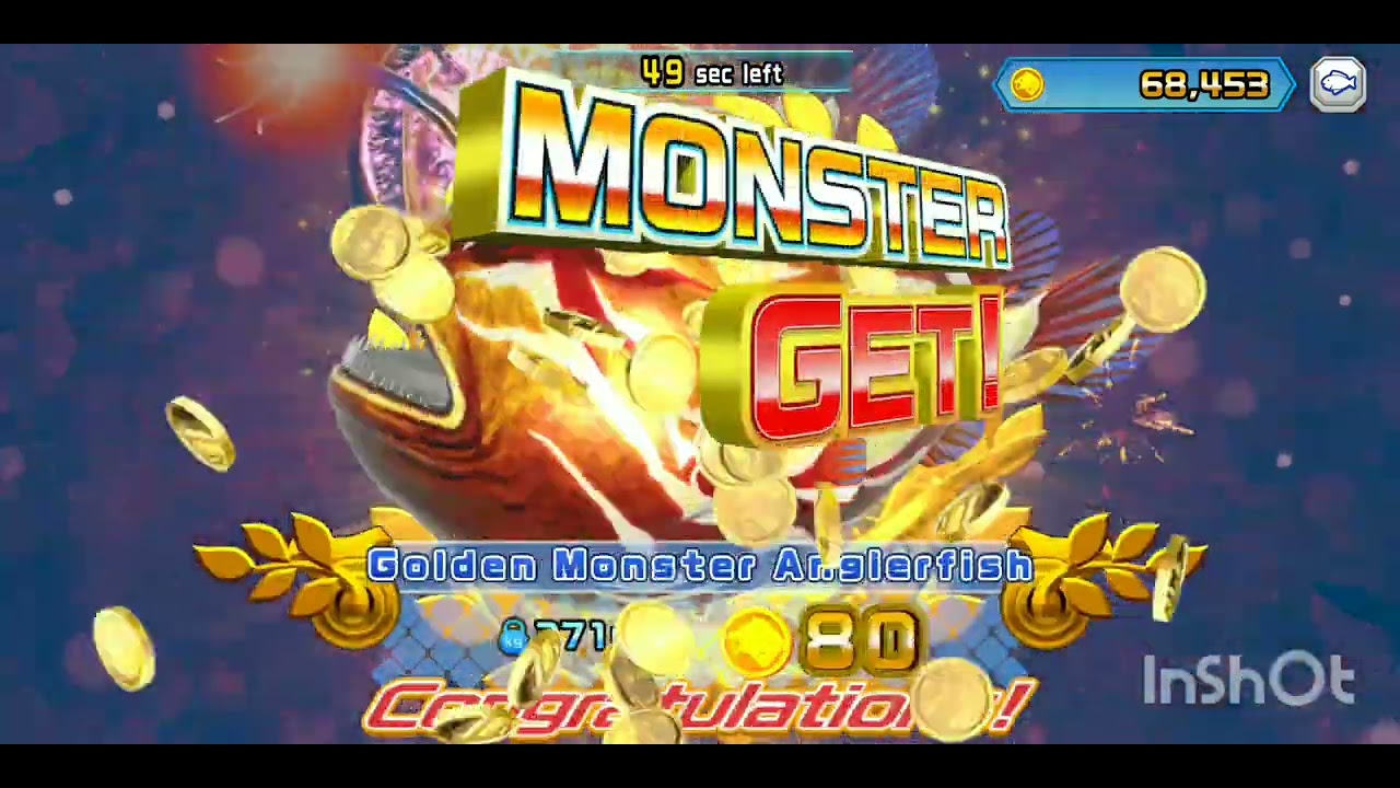 Ace Angler LVL MAX STAGE 2: Blue Abyss Gold monster appeared