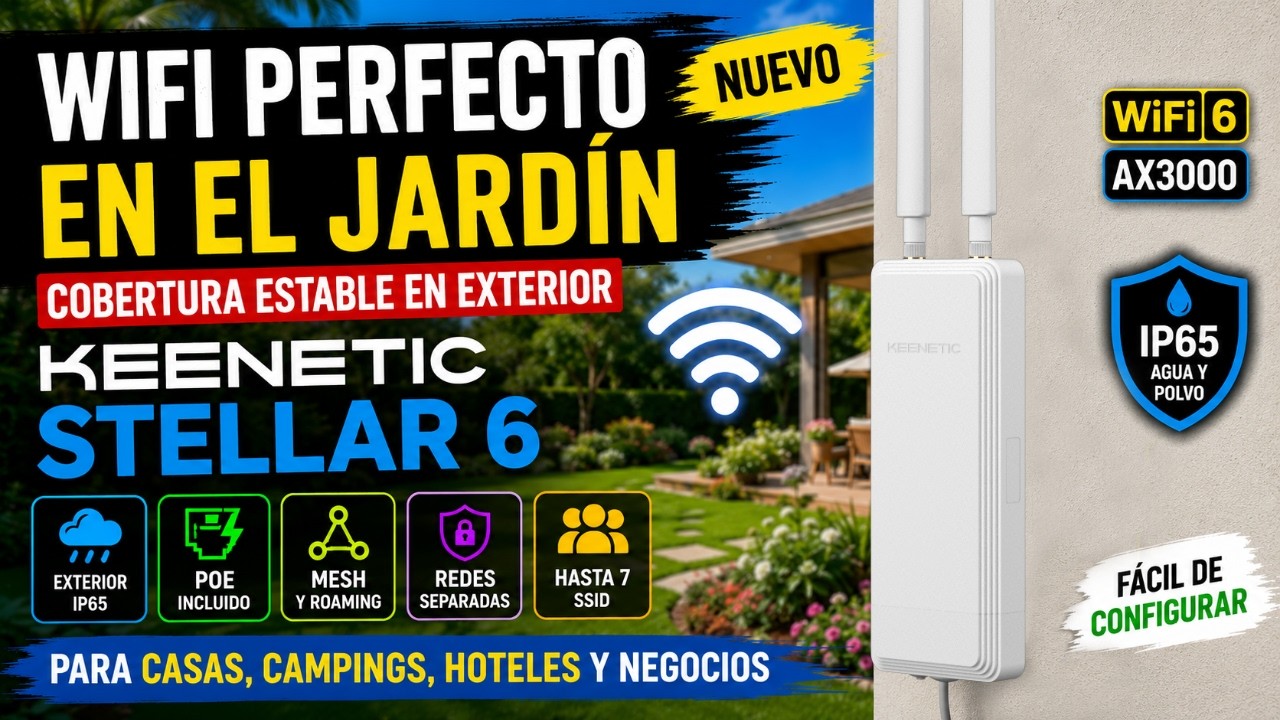WiFi exterior sin complicarte la vida 🛜 Potente, rápido, estable y fácil de configurar