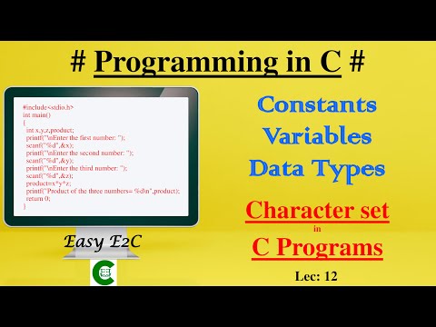 Character set of C Programs | Character set of C language | C language character set