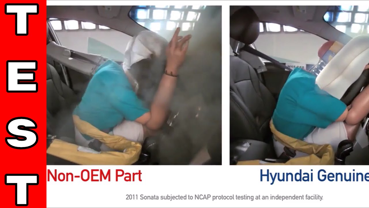 Non Oem vs Genuine Airbags Airbag Comparison Crash Test YouTube