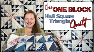 Make a ONE BLOCK Quilt Using Bonus HSTs