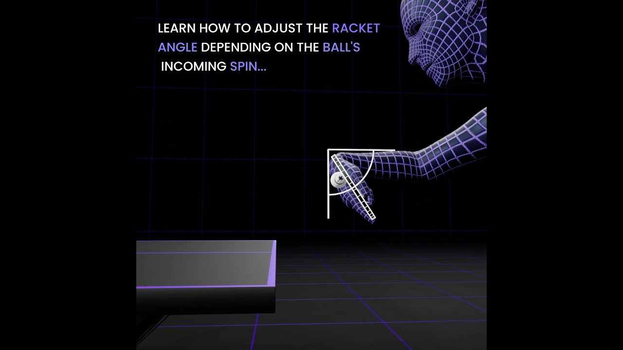 Learn how to adjust the racket angle depending on the ball’s incoming spin🏓