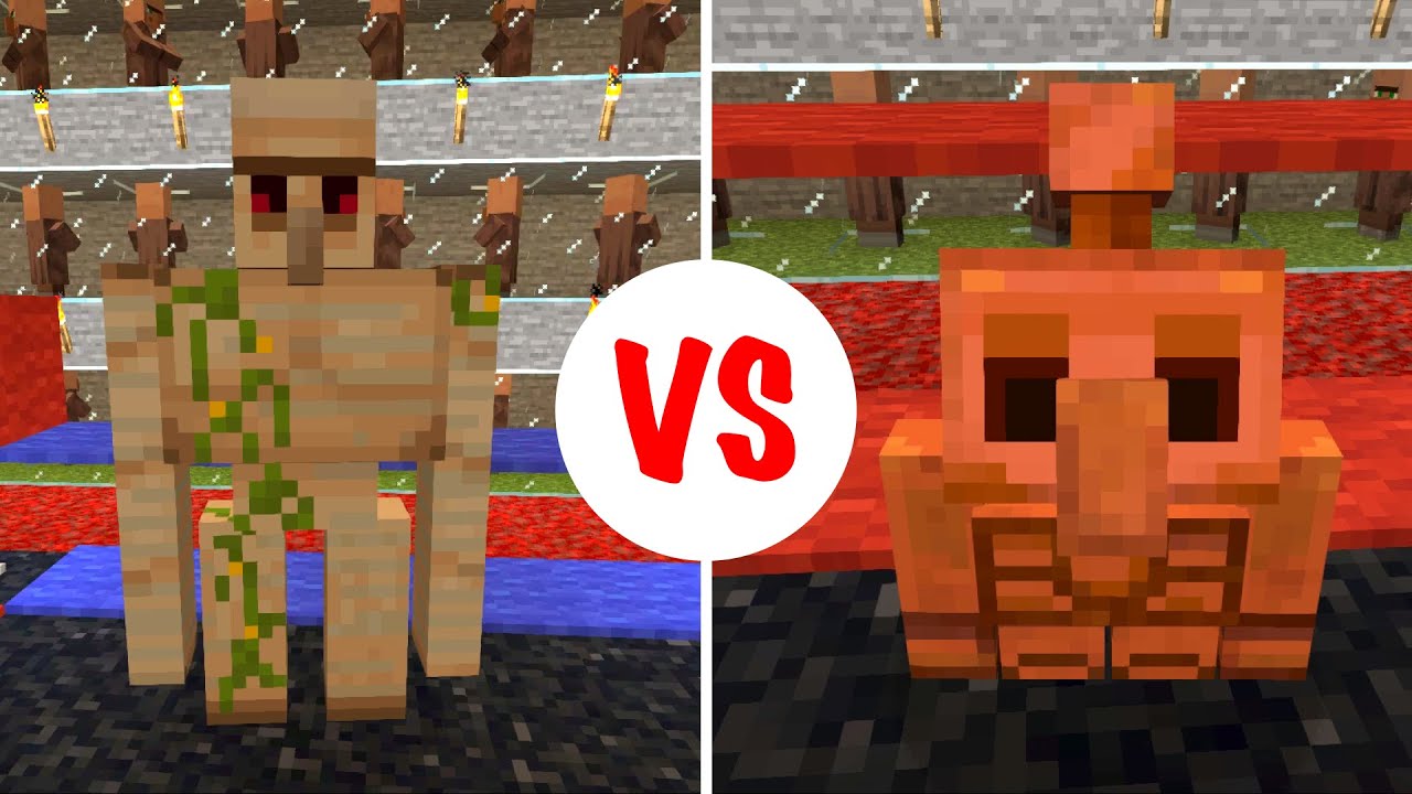 Copper golem vs Iron golem YouTube